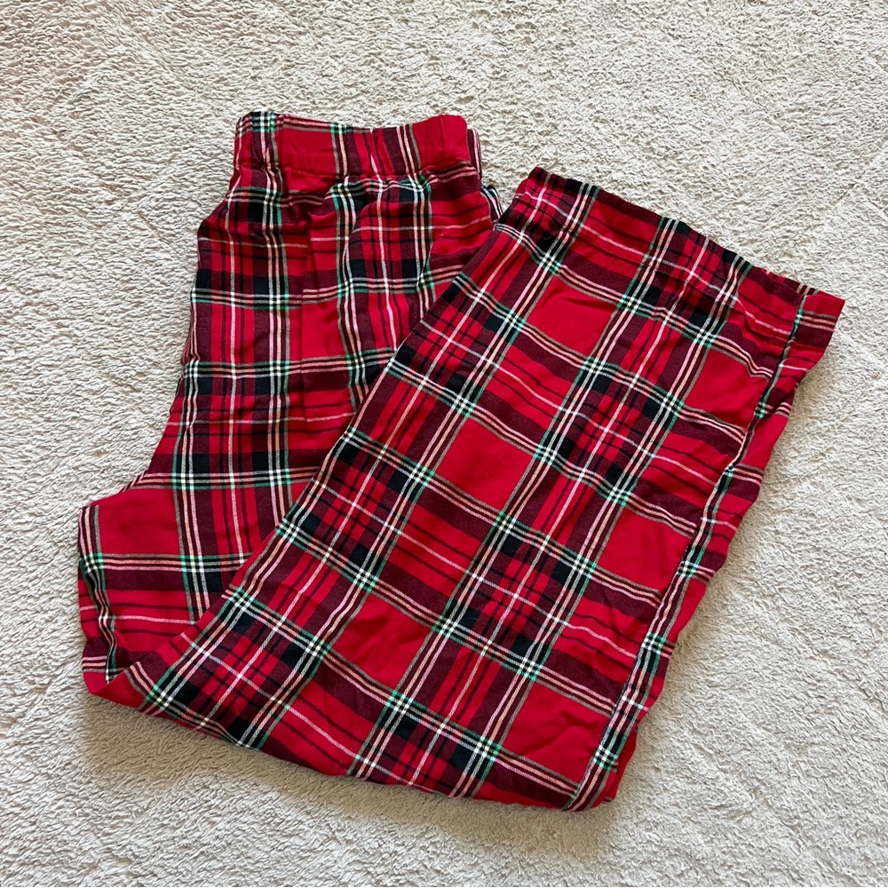 J. Crew Red Plaid Pajama Pants Preppy Minimalist Capsule Cottage Unisex Size M
